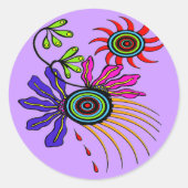 Spring Fling Ronde Sticker (Voorkant)