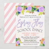 Spring Fling School Dance Kaart (Voorkant / Achterkant)