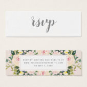 Spring Flora Blush | Bruiloft RSVP Online Kaart (Voorkant /achterkant)