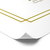 Spring Floral 14 Table Gold Wedding Seating Chart Poster (Hoek)