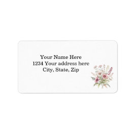 Spring Floral Address Label