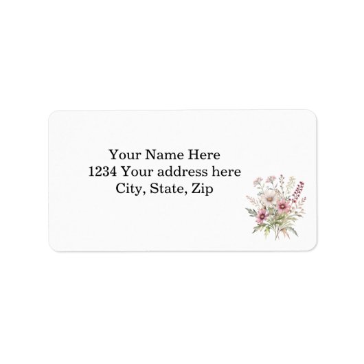 Spring Floral Address Label (Voorkant)