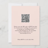 Spring Floral Ampersand QR Code Wedding Kaart (Achterkant)