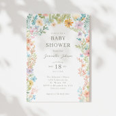 Spring Floral Arch Pastel Waterverf Baby shower Kaart