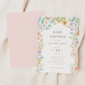 Spring Floral Arch Pastel Waterverf Baby shower Kaart