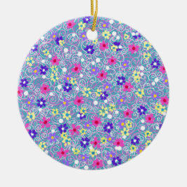 Spring Floral Art Keramisch Ornament