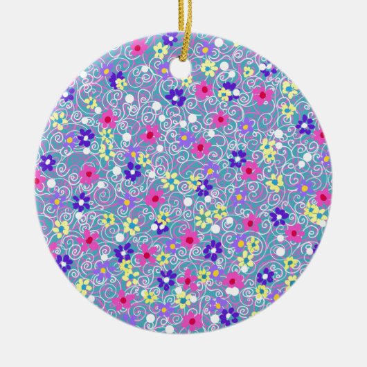 Spring Floral Art Keramisch Ornament (Voorkant)