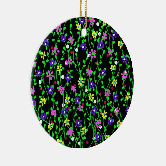 Spring Floral Art Keramisch Ornament (Rechts)