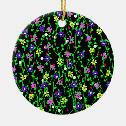 Spring Floral Art Keramisch Ornament (Voorkant)
