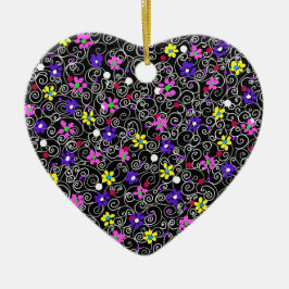 Spring Floral Art Keramisch Ornament