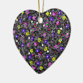 Spring Floral Art Keramisch Ornament (Links)