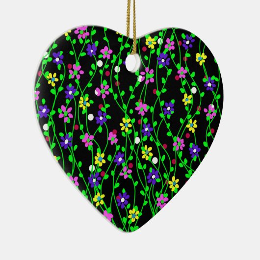 Spring Floral Art Keramisch Ornament (Rechts)