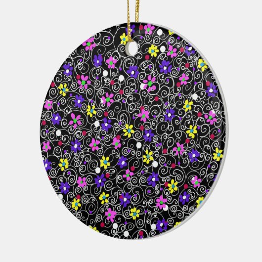 Spring Floral Art Keramisch Ornament (Links)