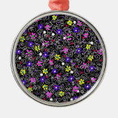 Spring Floral Art Metalen Ornament (Voorkant)