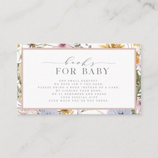 Spring Floral Baby in Bloom Books voor Baby | Informatiekaartje (Voorkant)