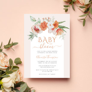 Spring Floral Baby in Bloom Wildflower Baby shower Kaart