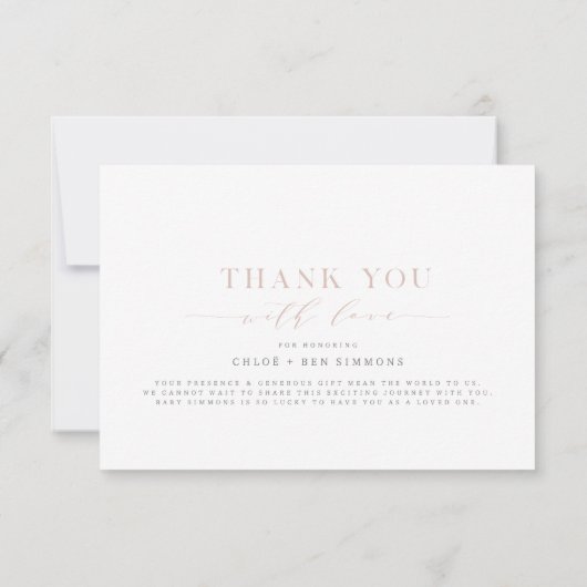 Spring Floral Baby in het Baby shower Bloom Bedankkaart (Achterkant)