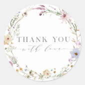 Spring Floral Baby in het Baby shower Bloom Dank u Ronde Sticker (Voorkant)