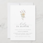 Spring Floral Baby in het Baby shower Bloom | Kaart (Voorkant)