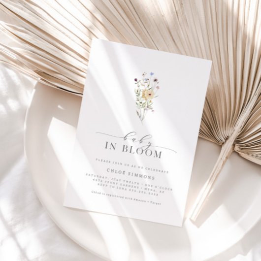 Spring Floral Baby in het Baby shower Bloom | Kaart