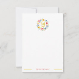  Spring Floral Baby shower Dank u kaart –