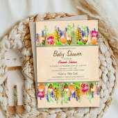 Spring Floral Baby shower Kaart