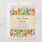 Spring Floral Baby shower Kaart (Voorkant)