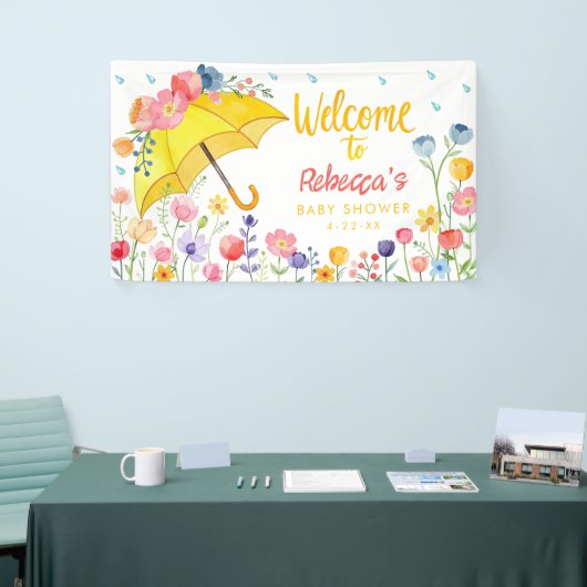 Spring Floral Baby shower Welcome Banner – April S (Beurs)