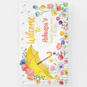 Spring Floral Baby shower Welcome Banner – April S (Verticaal)
