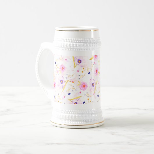 Spring Floral Beer Stein Bierpul (Voorkant links)