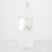 Spring Floral Bloom Baby shower Waterfles Etiket (Achterkant)