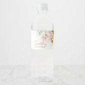 Spring Floral Bloom Baby shower Waterfles Etiket (Voorkant)