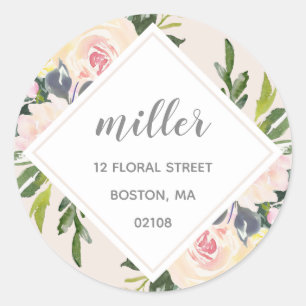 Spring Floral Blush   Adres Sticker