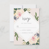 Spring Floral Blush | Kaart RSVP-weddenschap (Voorkant)
