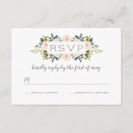 Spring Floral Blush | Kaart RSVP-weddenschap