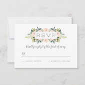 Spring Floral Blush | Kaart RSVP-weddenschap (Voorkant)