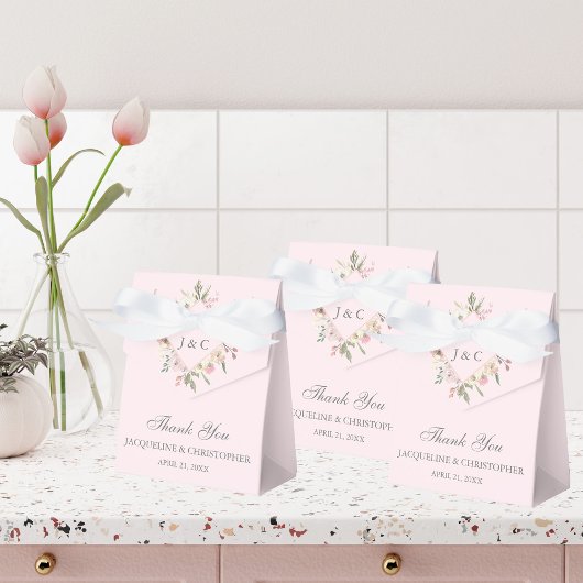 Spring Floral Blush Peony Wedding Bedankdoosjes