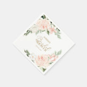 Spring Floral Blush Pink Sage Green Vrijgezellenfe Servet (Hoek)