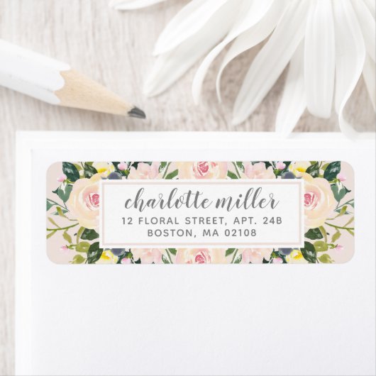 Spring Floral Blush retour adres label (Insitu)