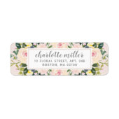 Spring Floral Blush retour adres label (Voorkant)