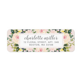 Spring Floral Blush retour adres label