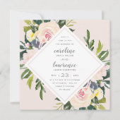Spring Floral Blush | Uitnodiging tot weddenschapp (Voorkant)