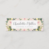 Spring Floral Blush Waterverf Visitekaartje (Voorkant)