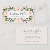 Spring Floral Blush Waterverf Visitekaartje (Voorkant / Achterkant)