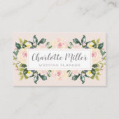 Spring Floral Blush Waterverf Visitekaartje (Voorkant)