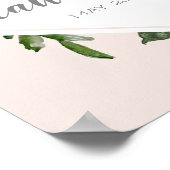 Spring Floral Blush | Welkomstteken voor bruiloft Poster (Hoek)