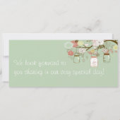 Spring Floral Boarding Pass Wedding Invitation Save The Date (Achterkant)