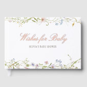 Spring Floral Border Baby shower Gastenboek (Voorkant)