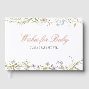 Spring Floral Border Baby shower Gastenboek