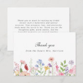 Spring Floral Border Bridal Shower Bedankkaart (Voorkant / Achterkant)